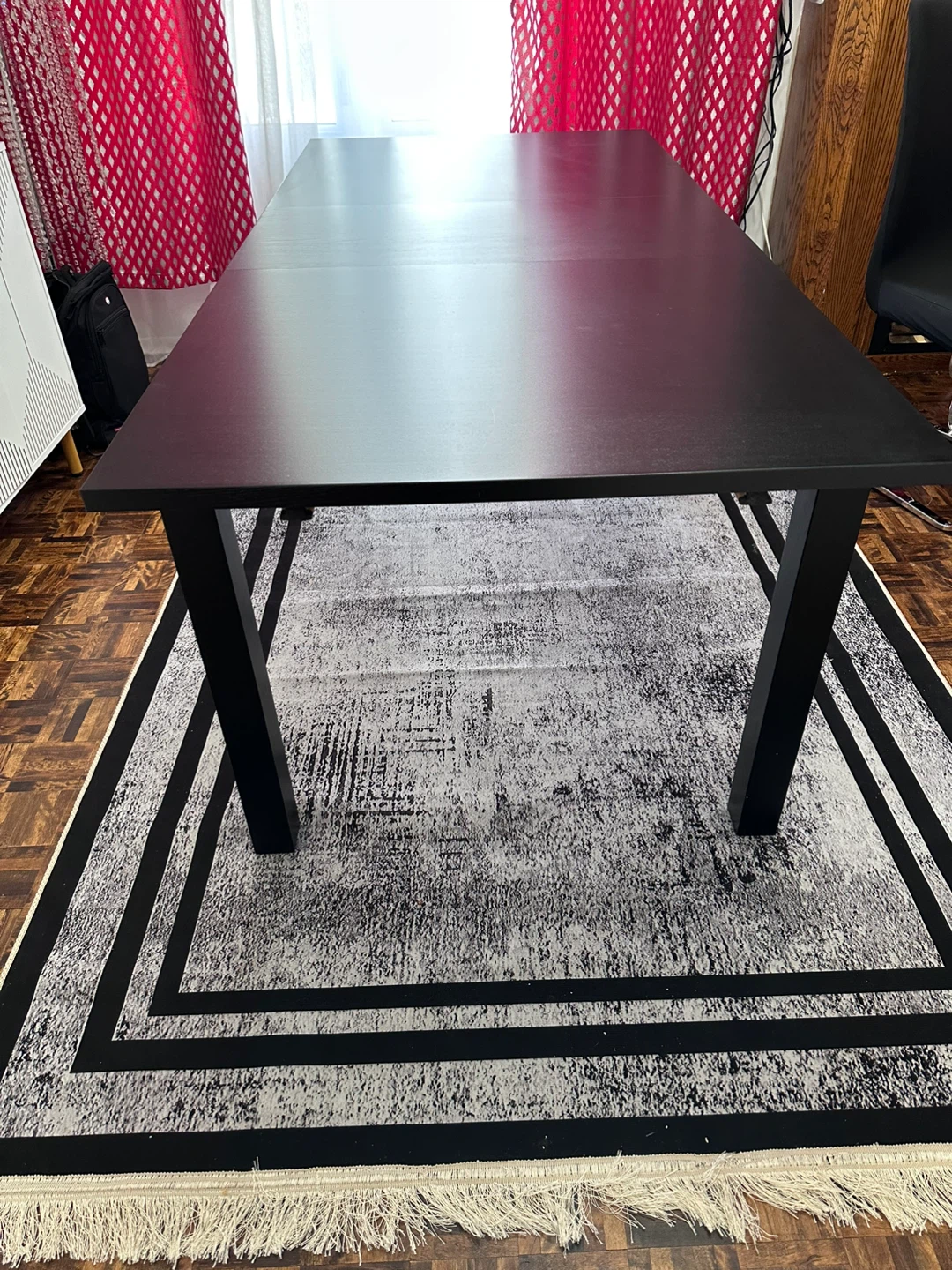 Black Extendable Dining Table - photo 2