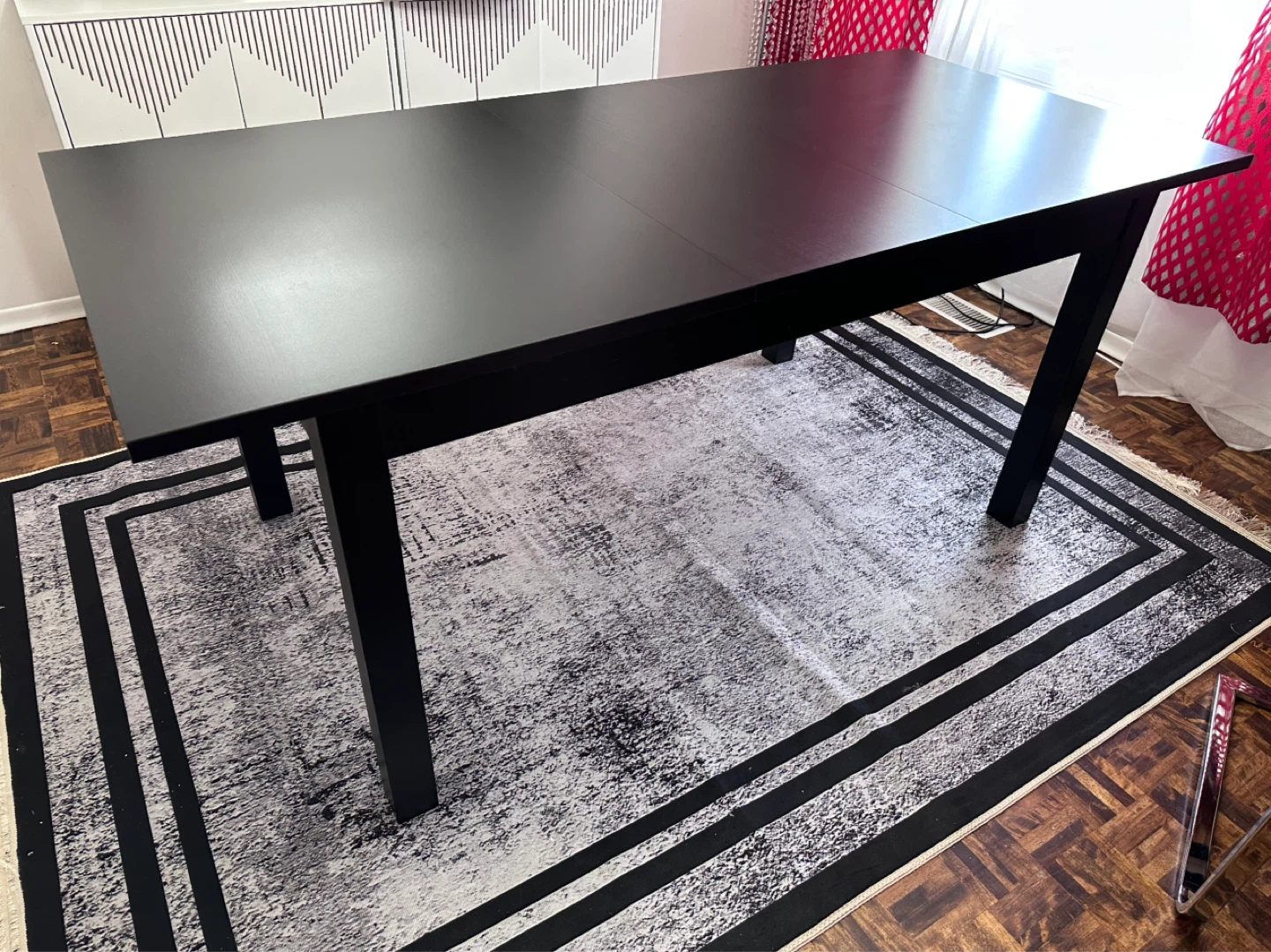Black Extendable Dining Table - photo 5