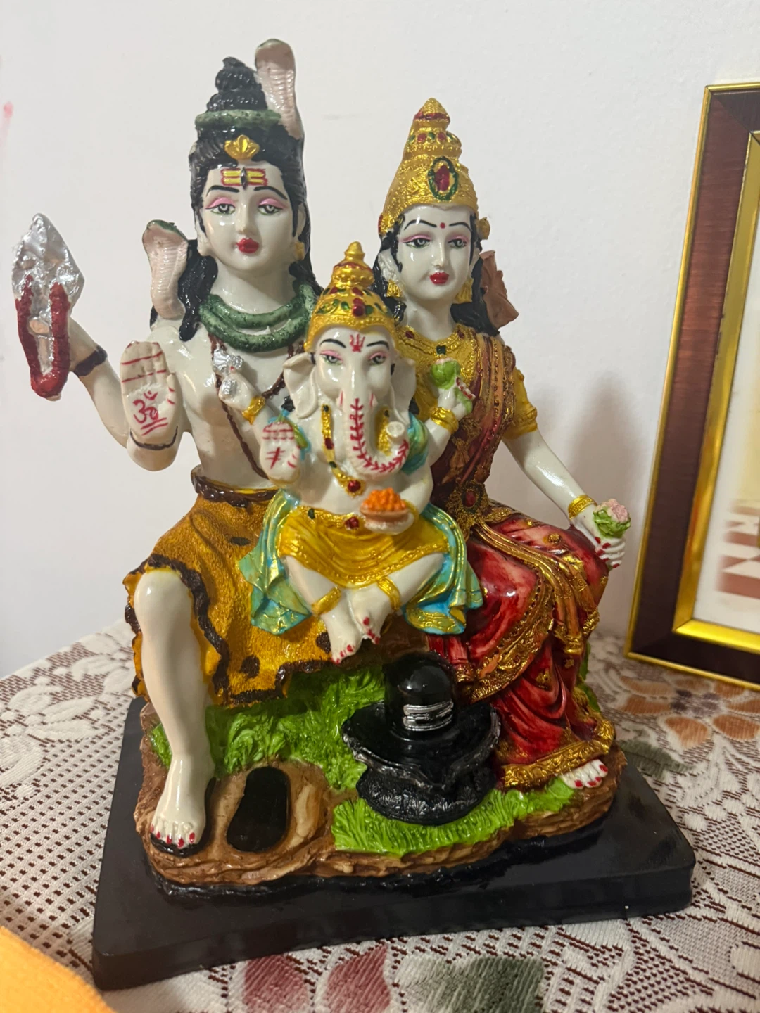 Shiva Family Statue with Ganesha - photo 2
