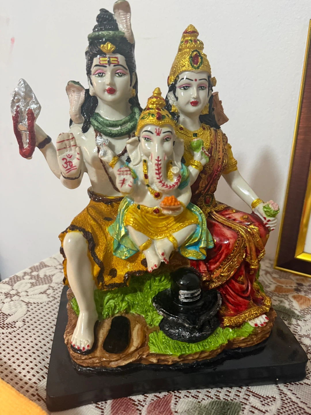 Shiva Family Statue with Ganesha - photo 4