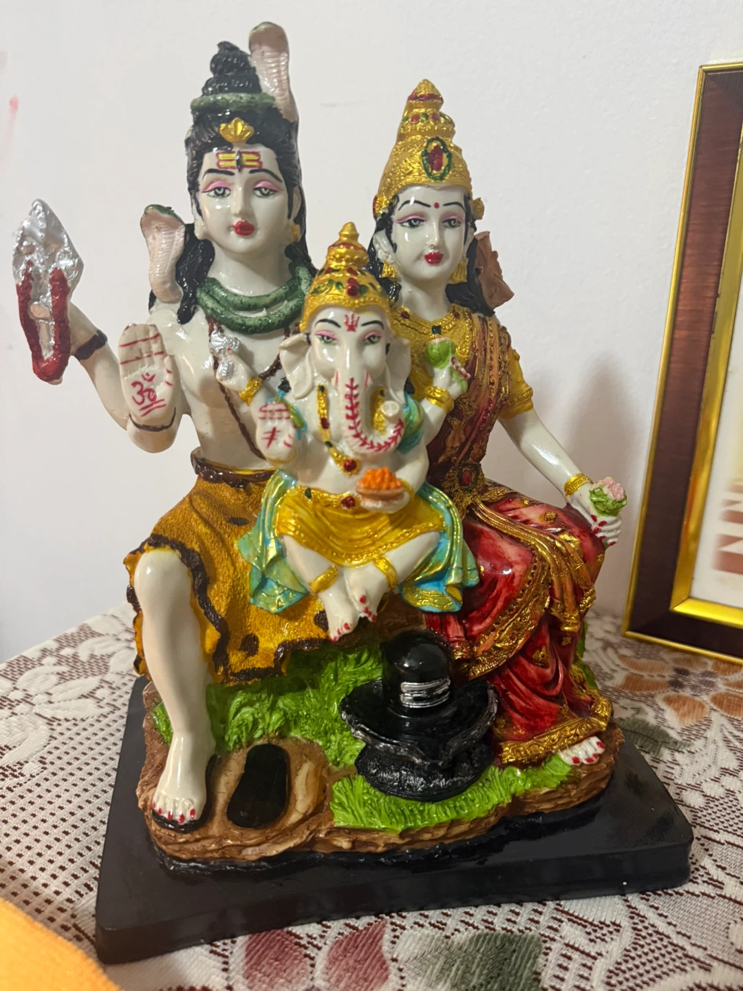 Shiva Family Statue with Ganesha - photo 3
