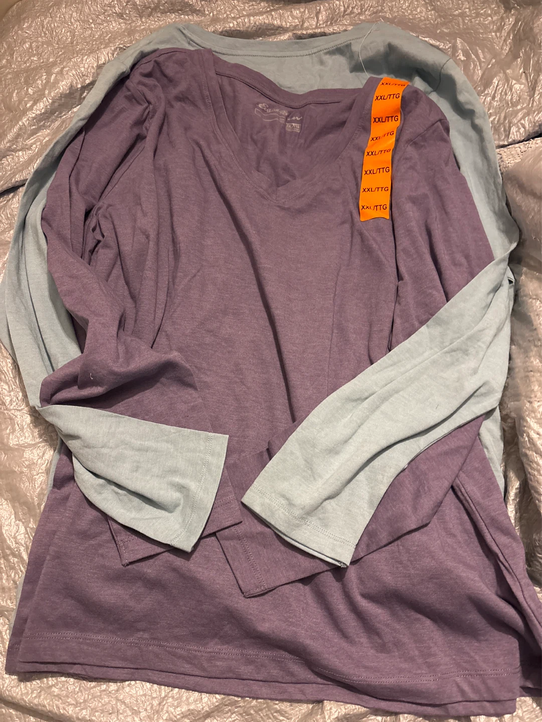 NWOT 2pc Eddie Bauer ladies Long Sleeve V-Neck T-Shirts - XXL