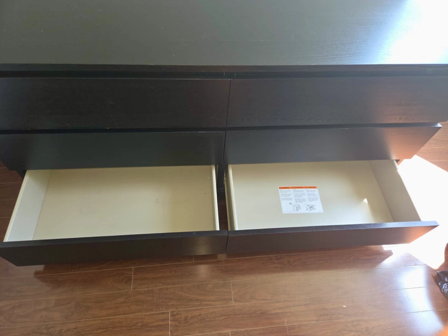 Dark Wood 6-Drawer Dresser - photo 2