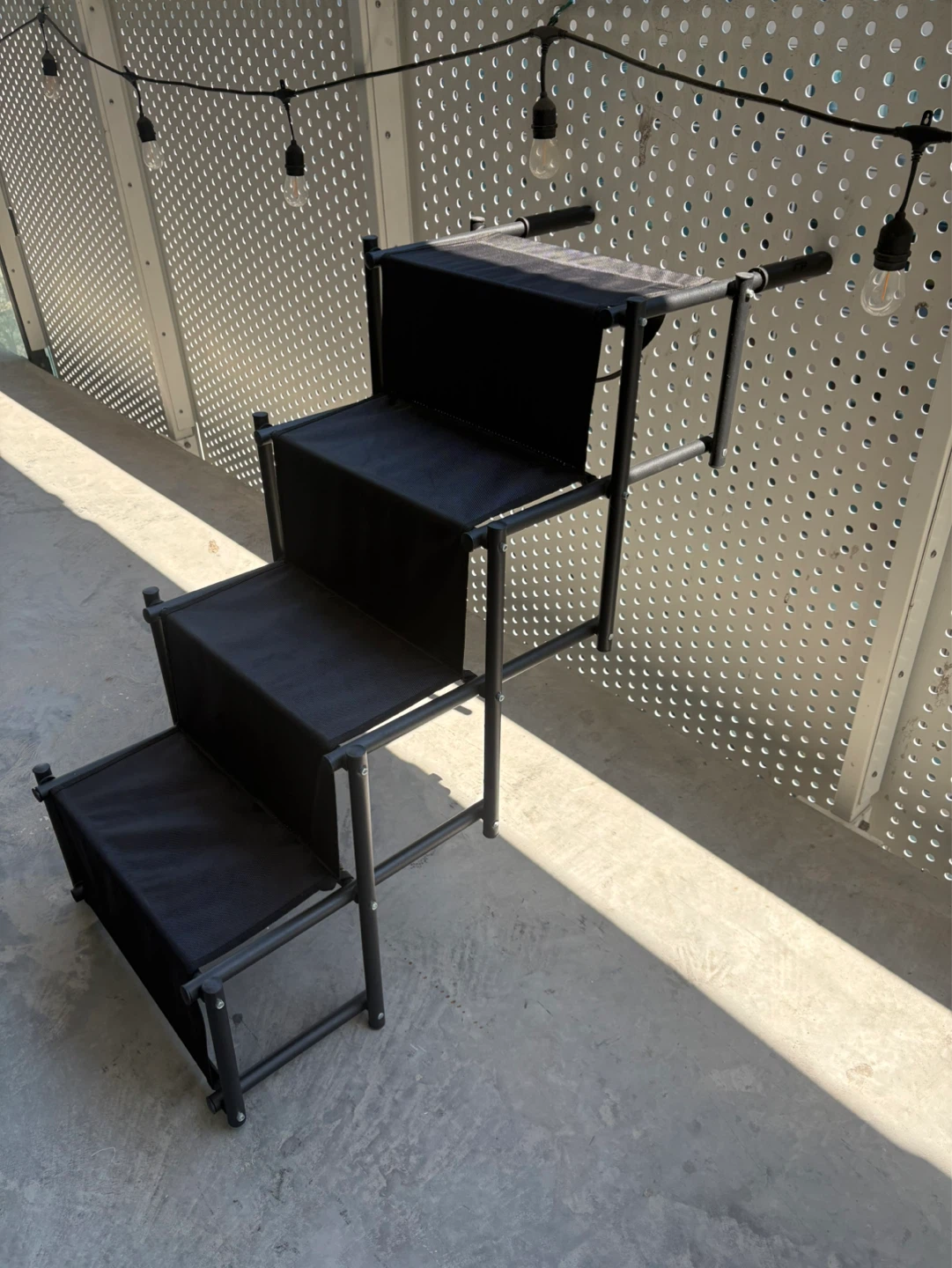 Black 4-Tier Pet Stairs