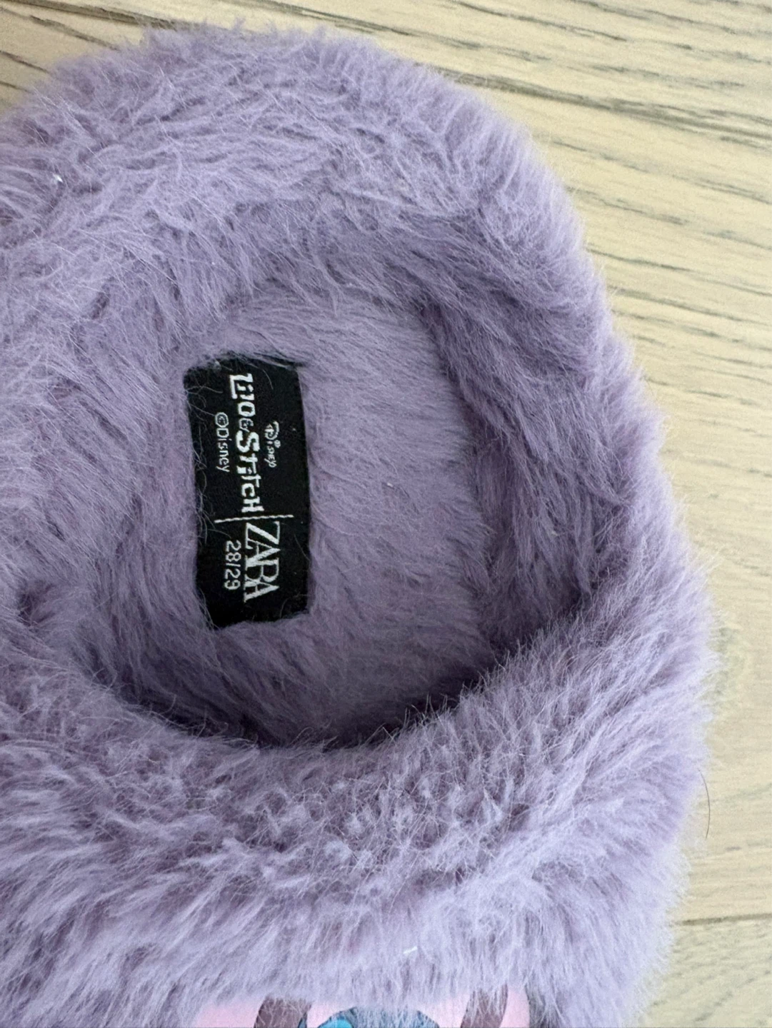 Zara Stitch Love Slippers - Purple - Size 28/29 - photo 3
