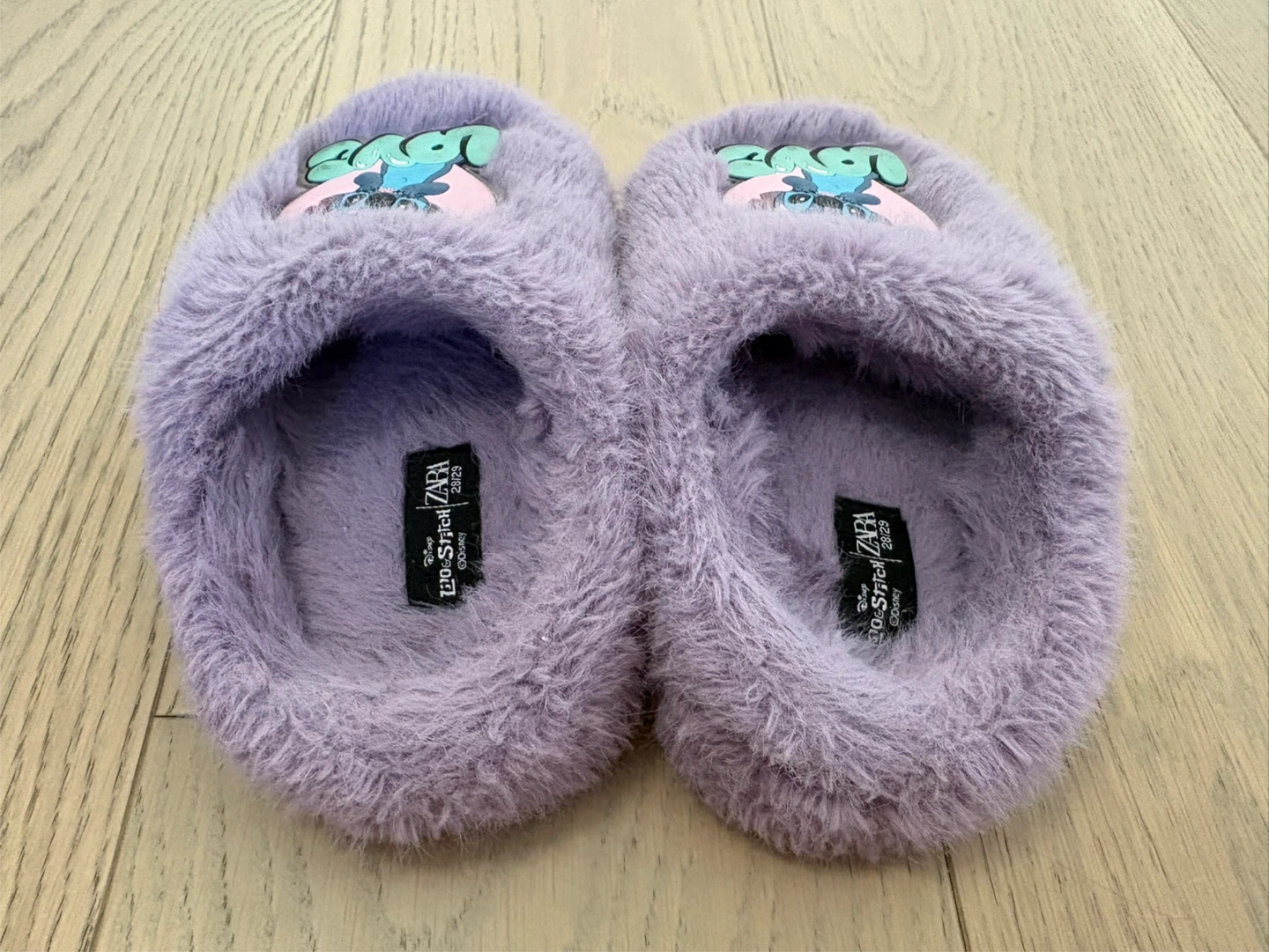 Zara Stitch Love Slippers - Purple - Size 28/29 - photo 4