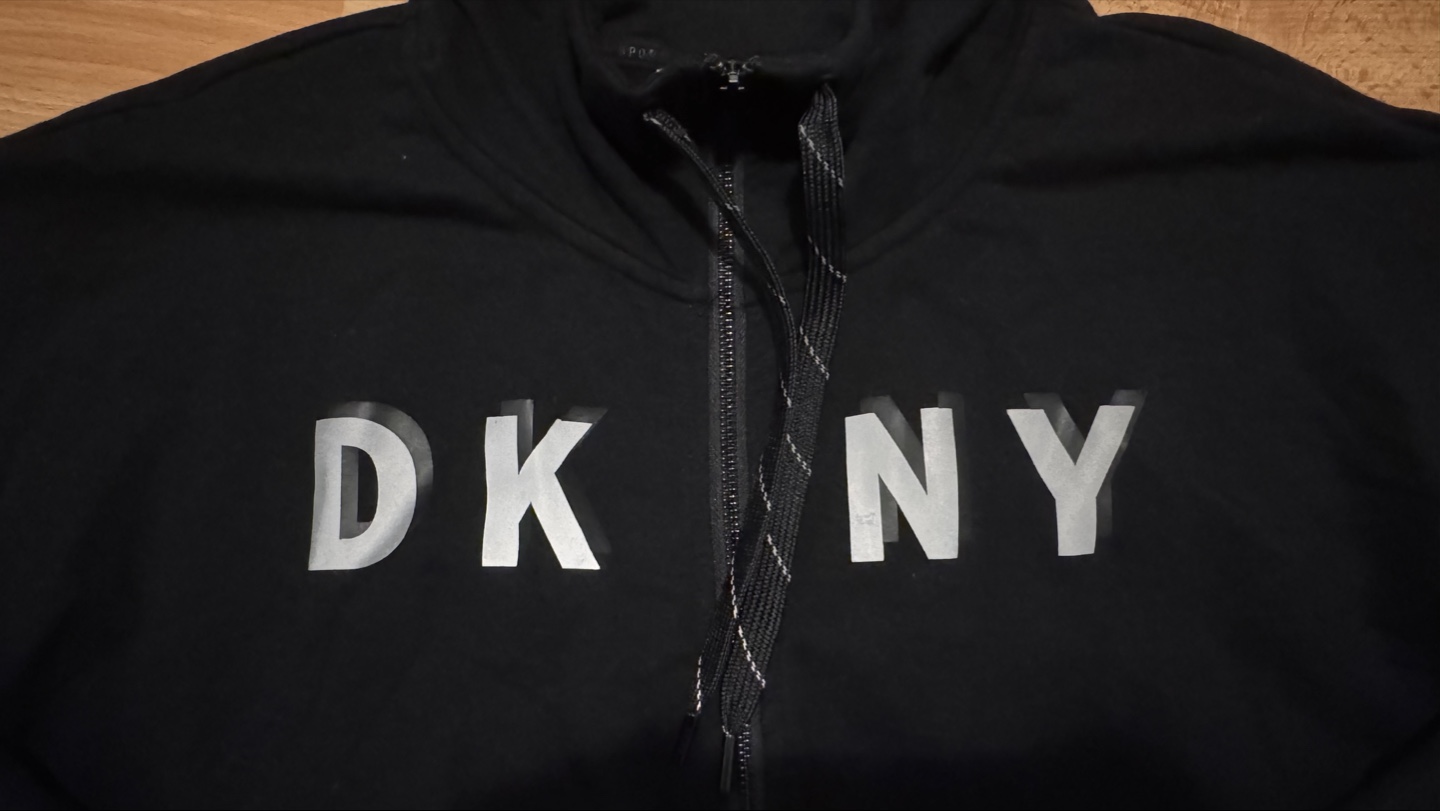 DKNY Sport Black Zip-Up Jacket w/ Eeflective Logo - photo 2