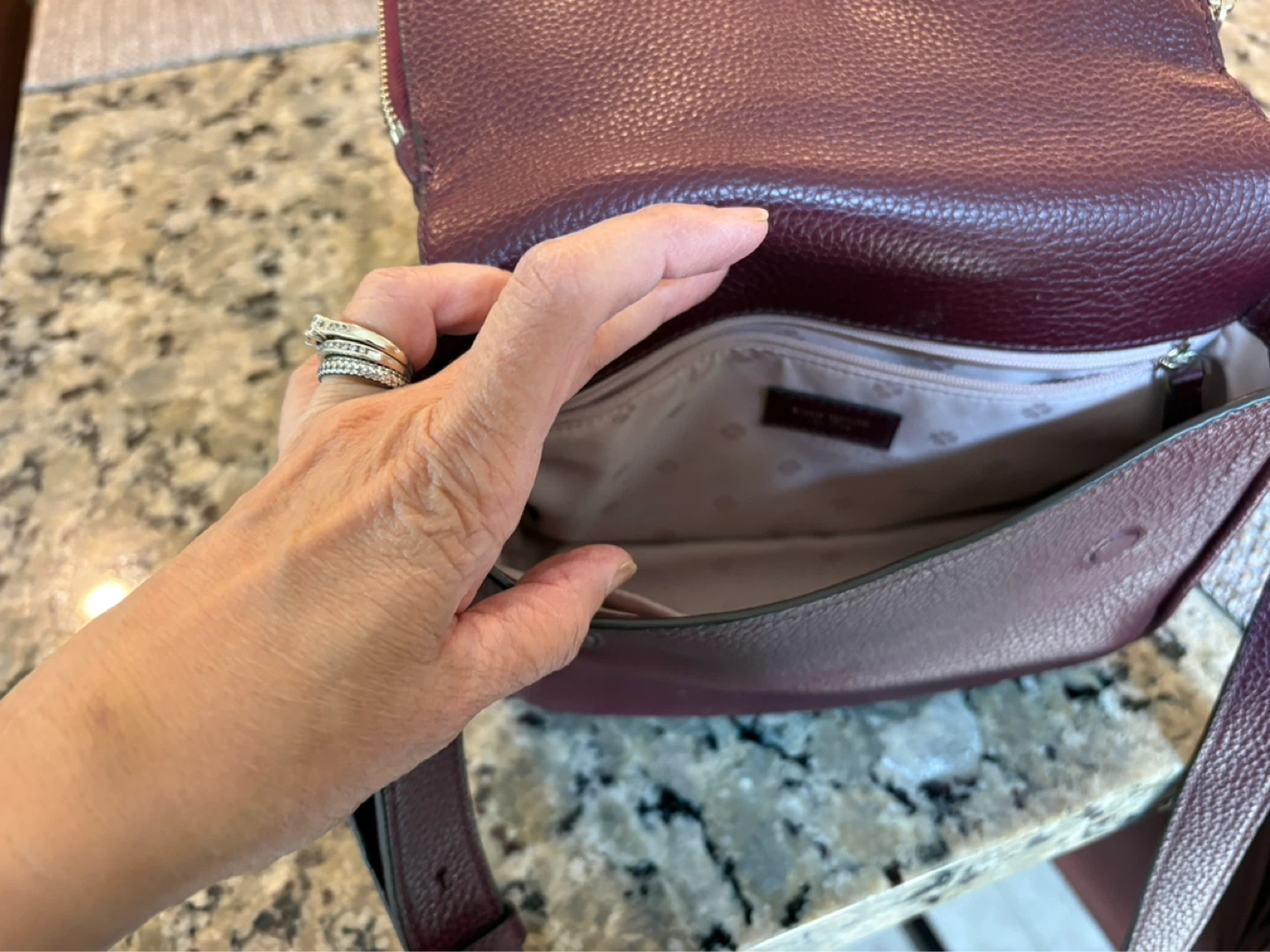 Kate Spade Burgundy Leather Crossbody Bag - photo 2
