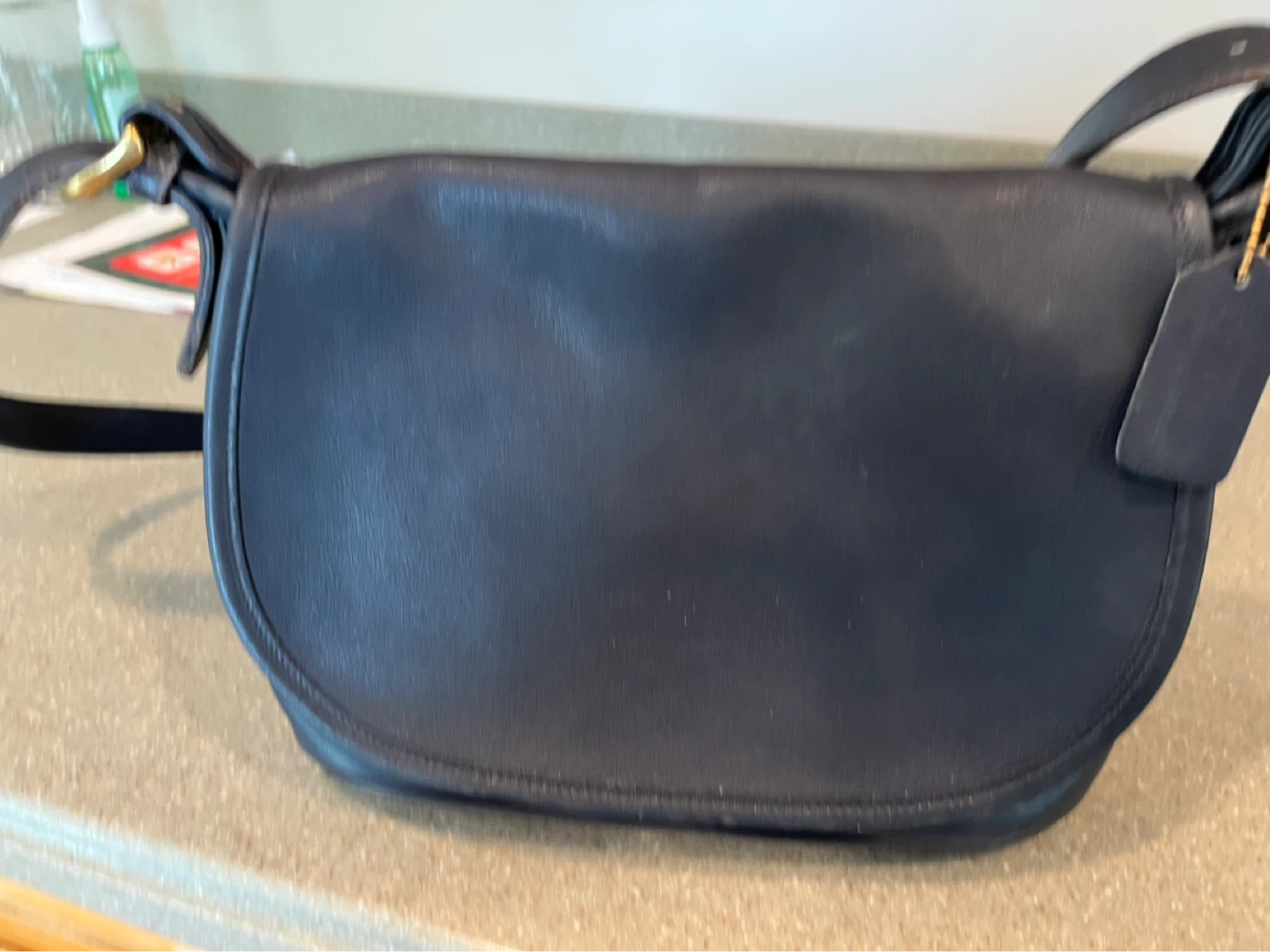 Coach Blue Leather Saddle Bag Vintage - photo 4