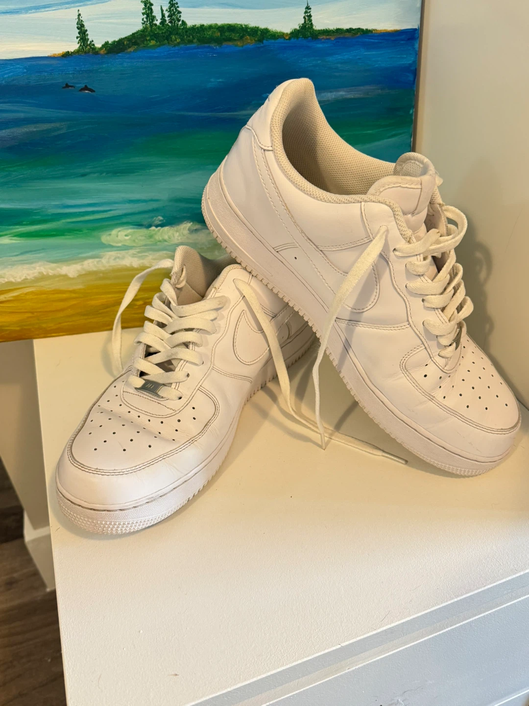 Nike Air Force 1 White Sneakers Size 13