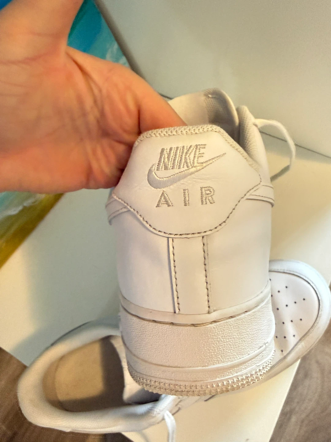 Nike Air Force 1 White Sneakers Size 13 - photo 4