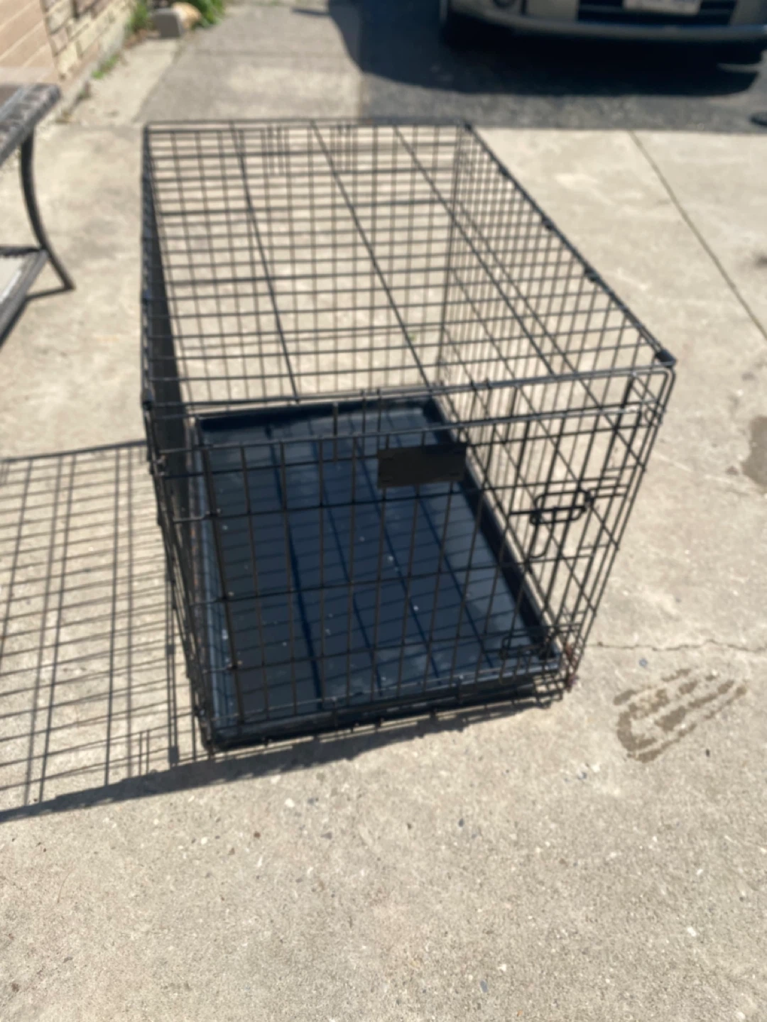 Foldable Dog Metal Crate with Tray