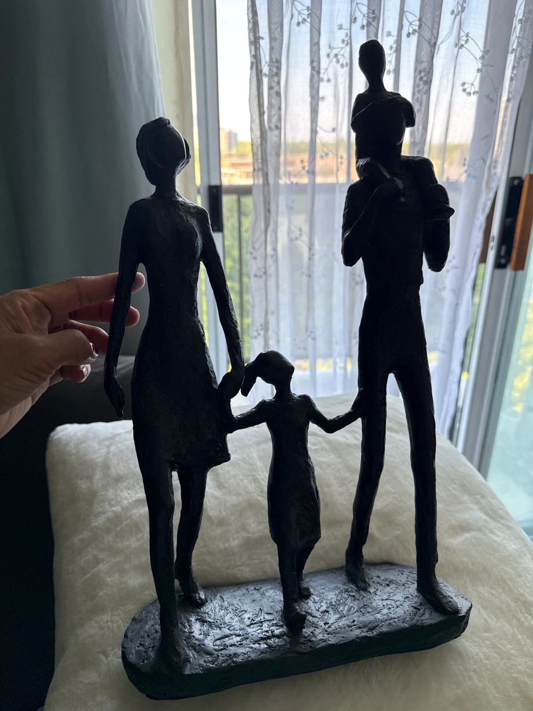 Family of Three Figurine Sculpture