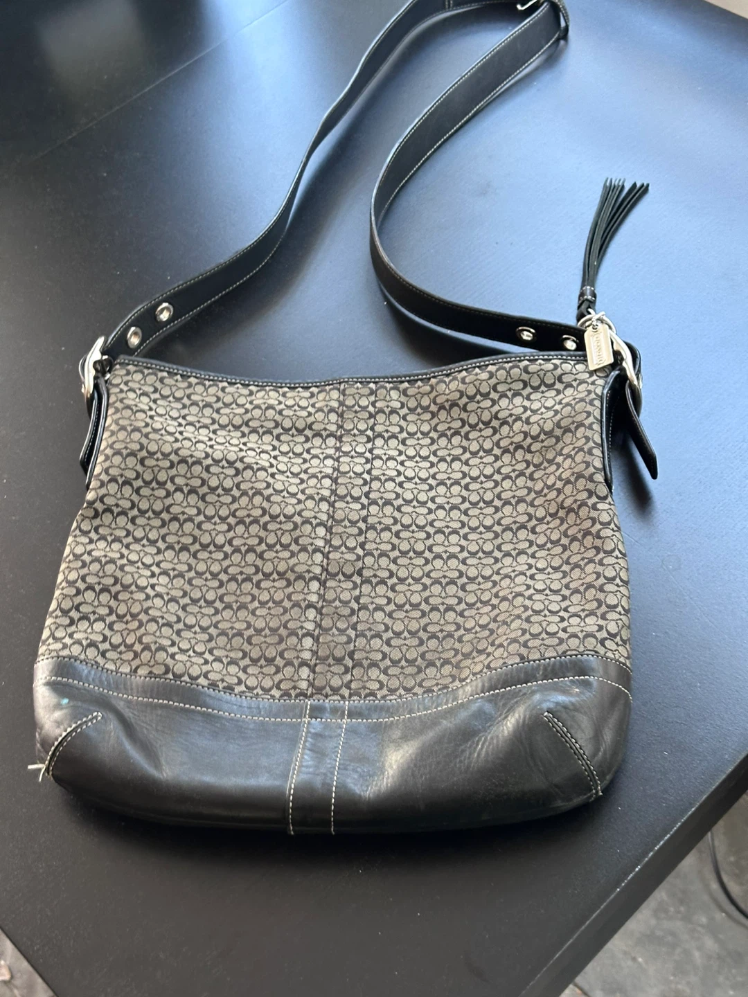 Coach Signature Canvas & Leather Shoulder Bag - photo 5