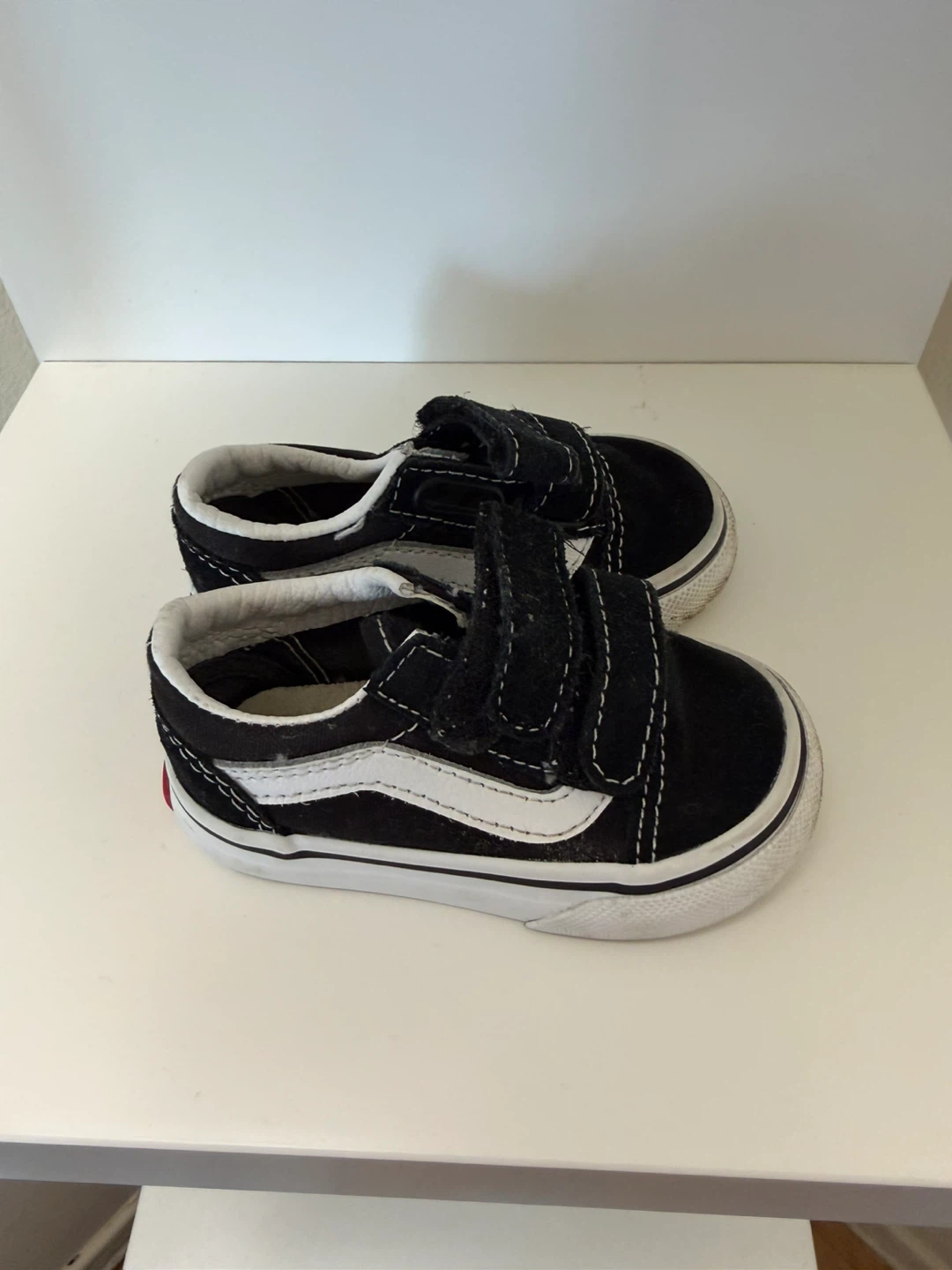 Toddler Vans Old Skool V Black White Shoes - photo 2