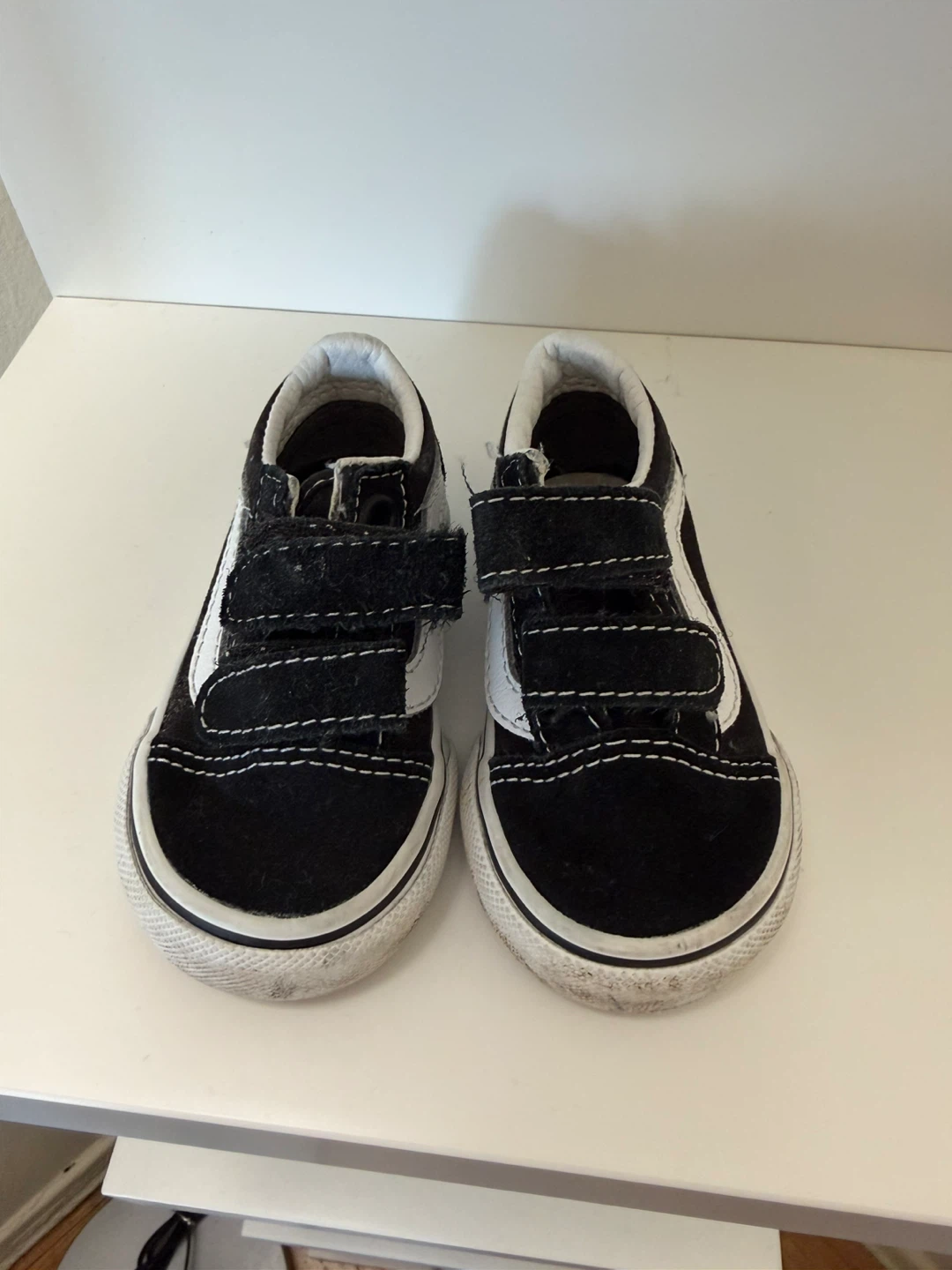 Toddler Vans Old Skool V Black White Shoes