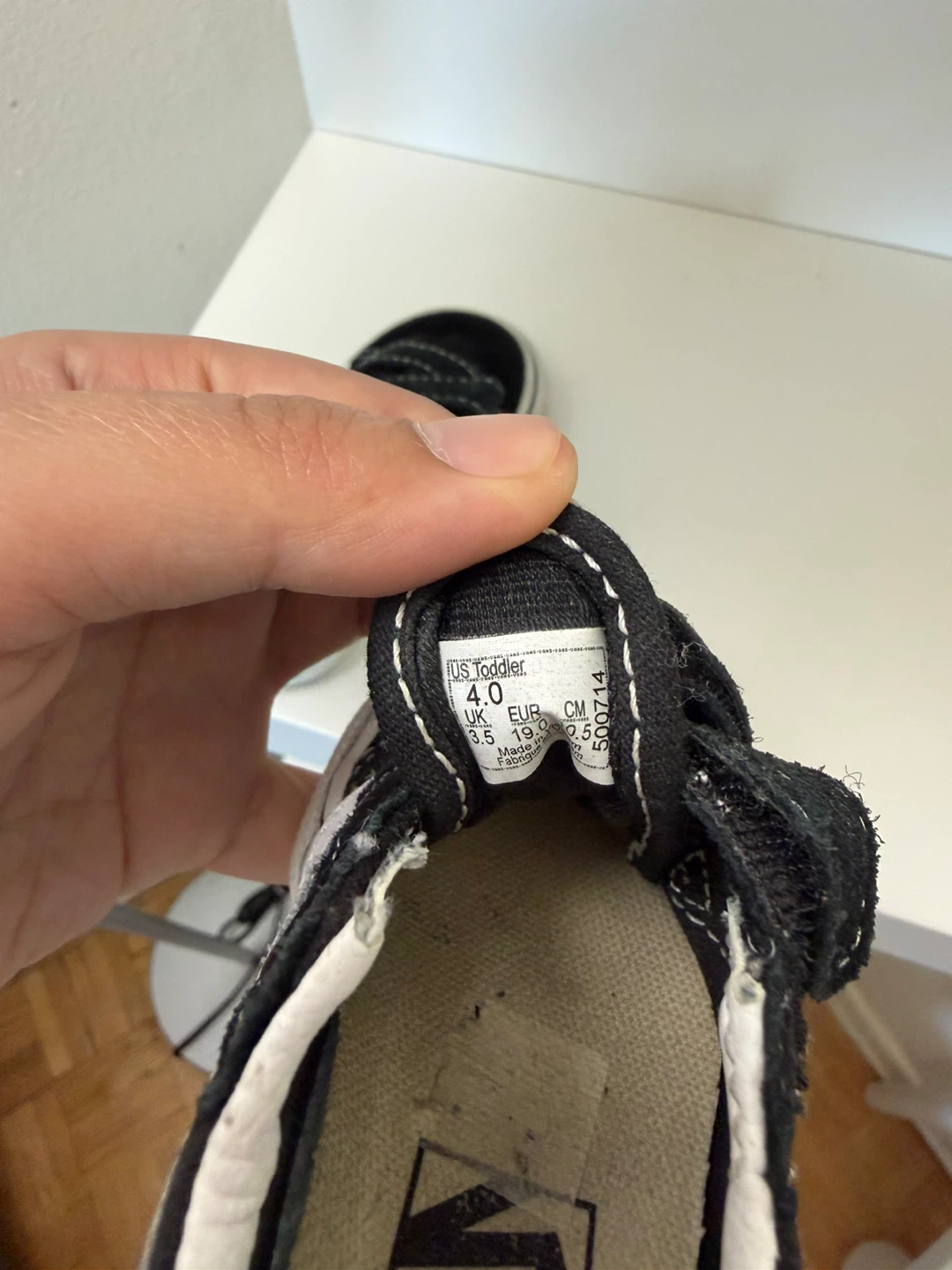 Toddler Vans Old Skool V Black White Shoes - photo 5