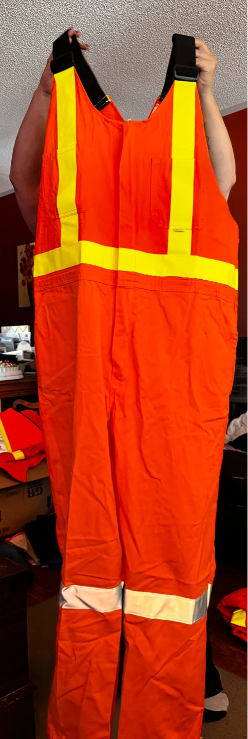 Orange High-Visibility Overalls