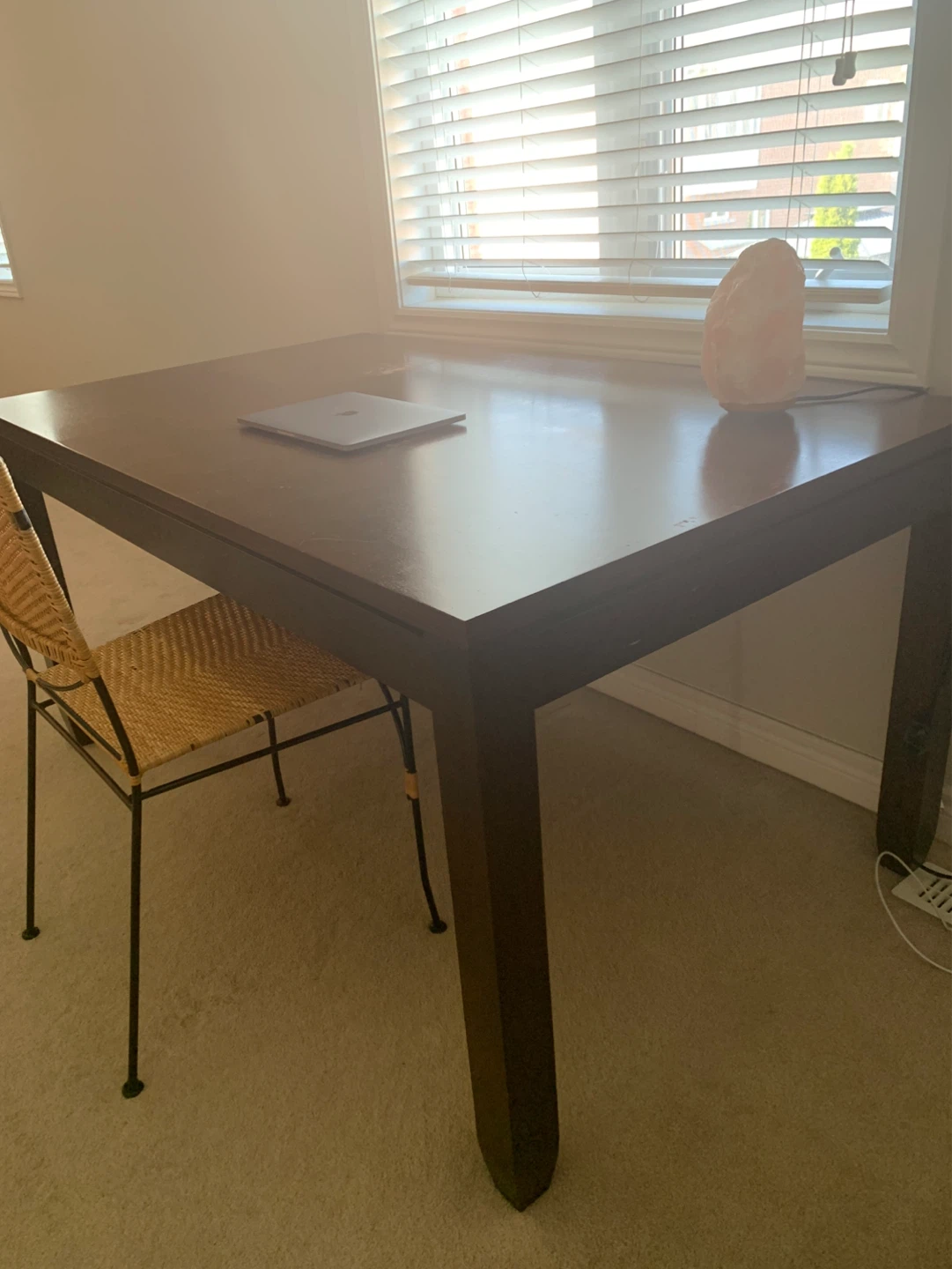 Dark solid Wood Dining Table for four people - photo 3