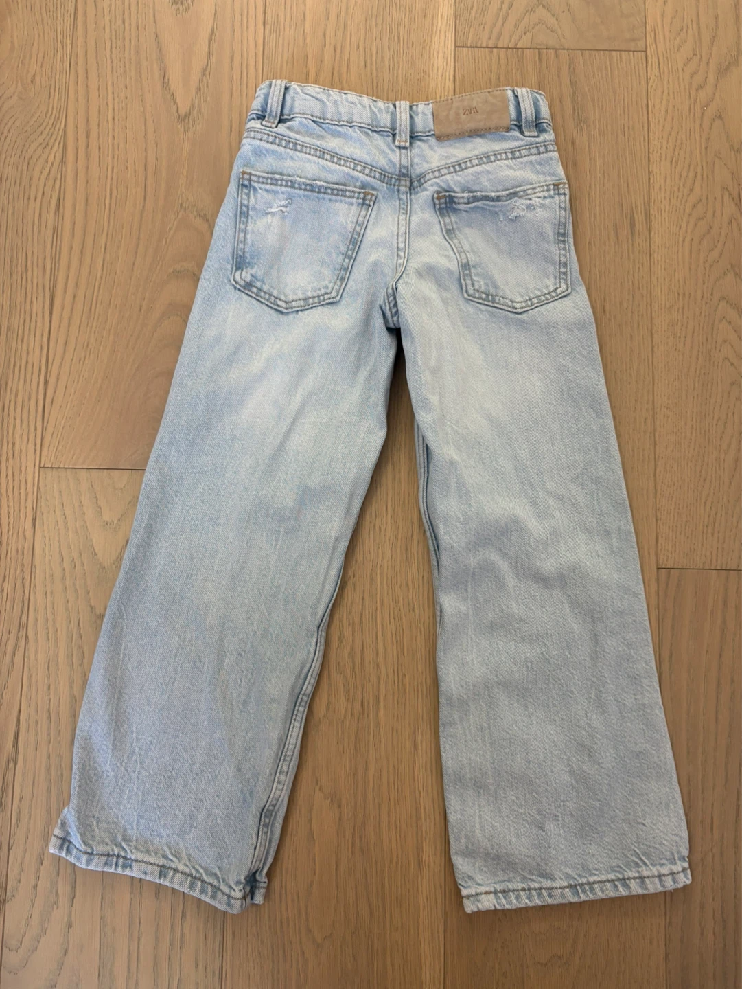 ZARA Girls Light Wash Distressed Jeans Size 6-7 (CM 122) - photo 3