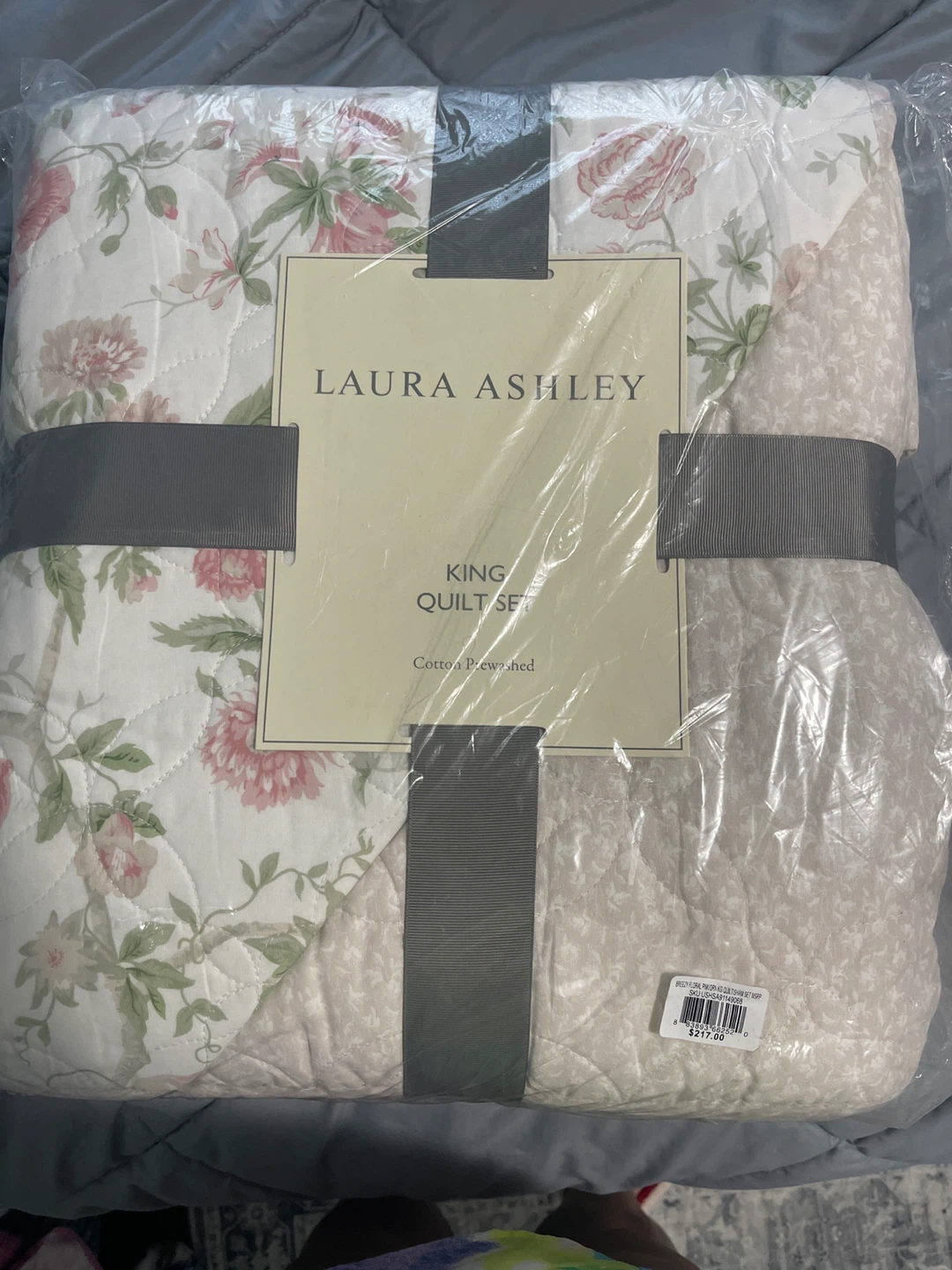 Laura Ashley King Quilt Set "Breezy Floral"