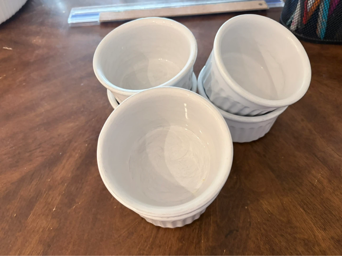White Ramekins Set with Baking Dish - photo 2