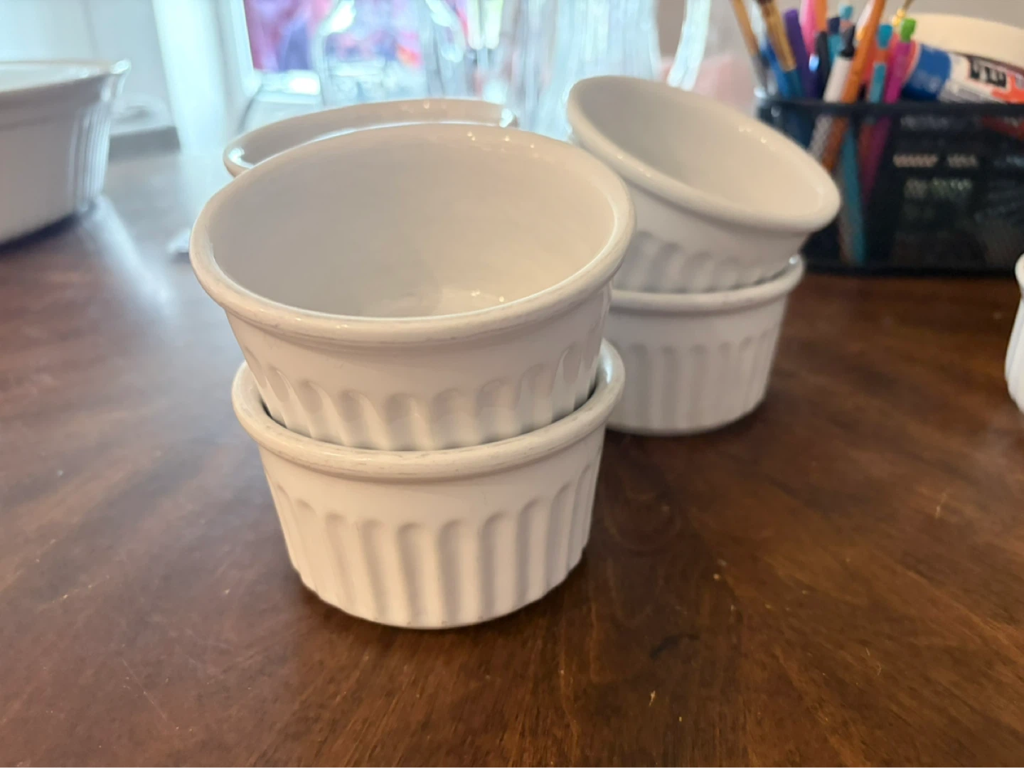 White Ramekins Set with Baking Dish - photo 3