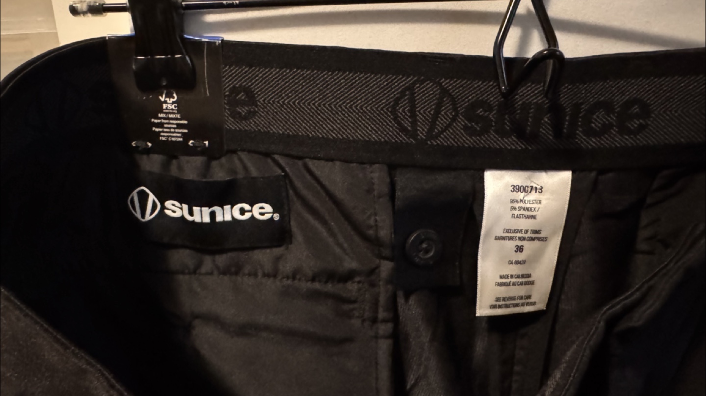 Sunice Men's Shorts Size 36 Black - photo 3
