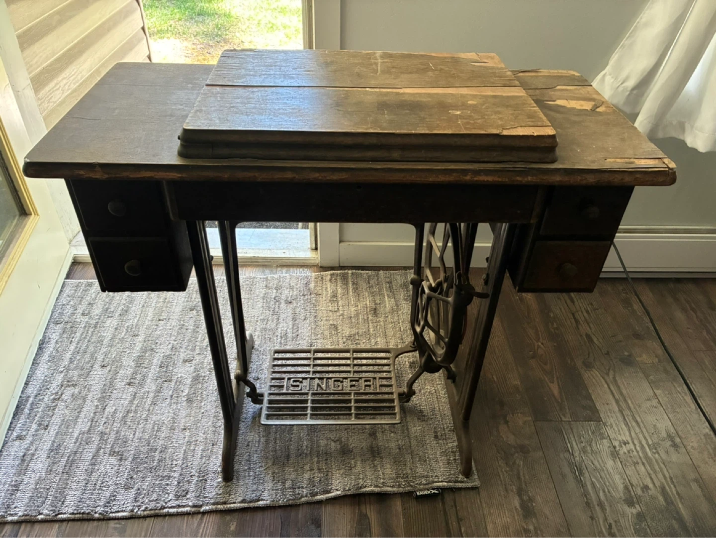 Antique Singer Sewing Machine Table