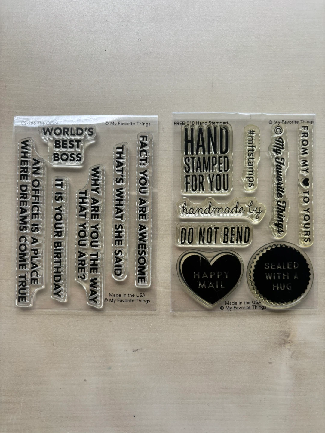 My Favorite Things cling stamp set (brand new)