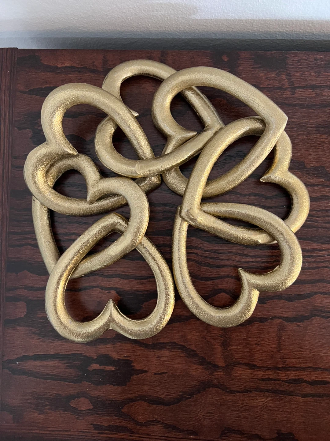 Gold Heart Chain Decor