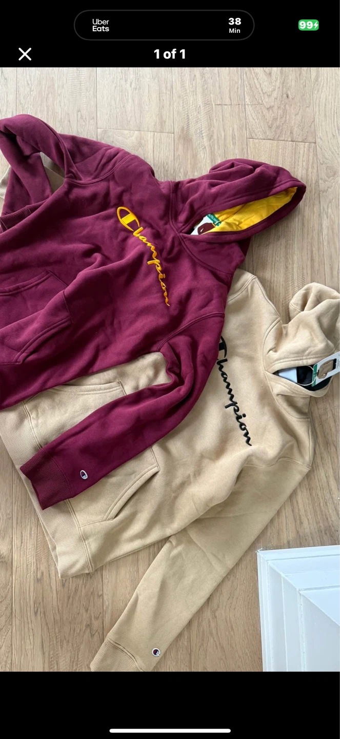 Champion Hoodies (Maroon & Tan)