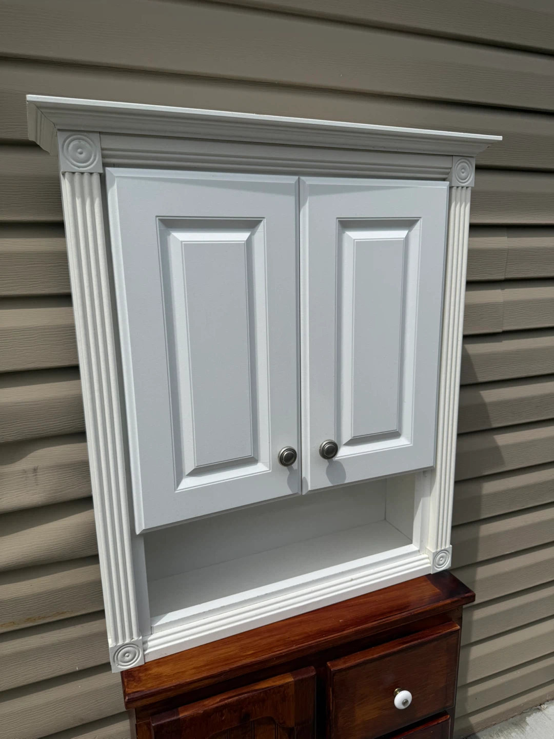 White  Cabinet with Double Doors