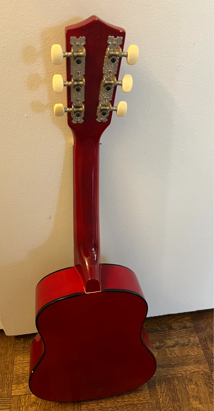 Red Acoustic Guitar - photo 2