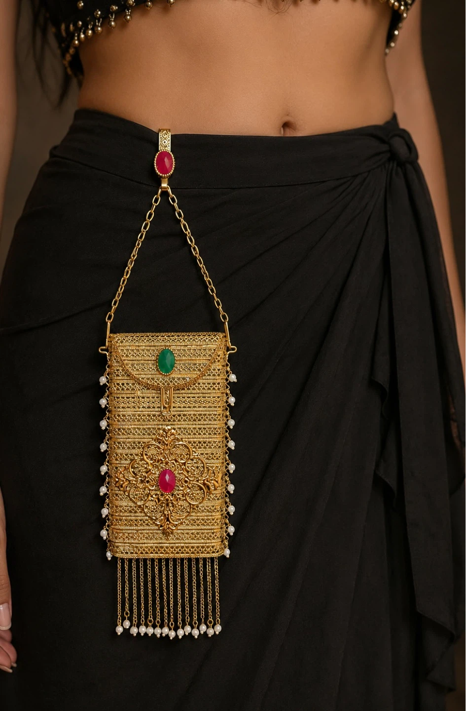 Phone Brass Metal Clutch - photo 2