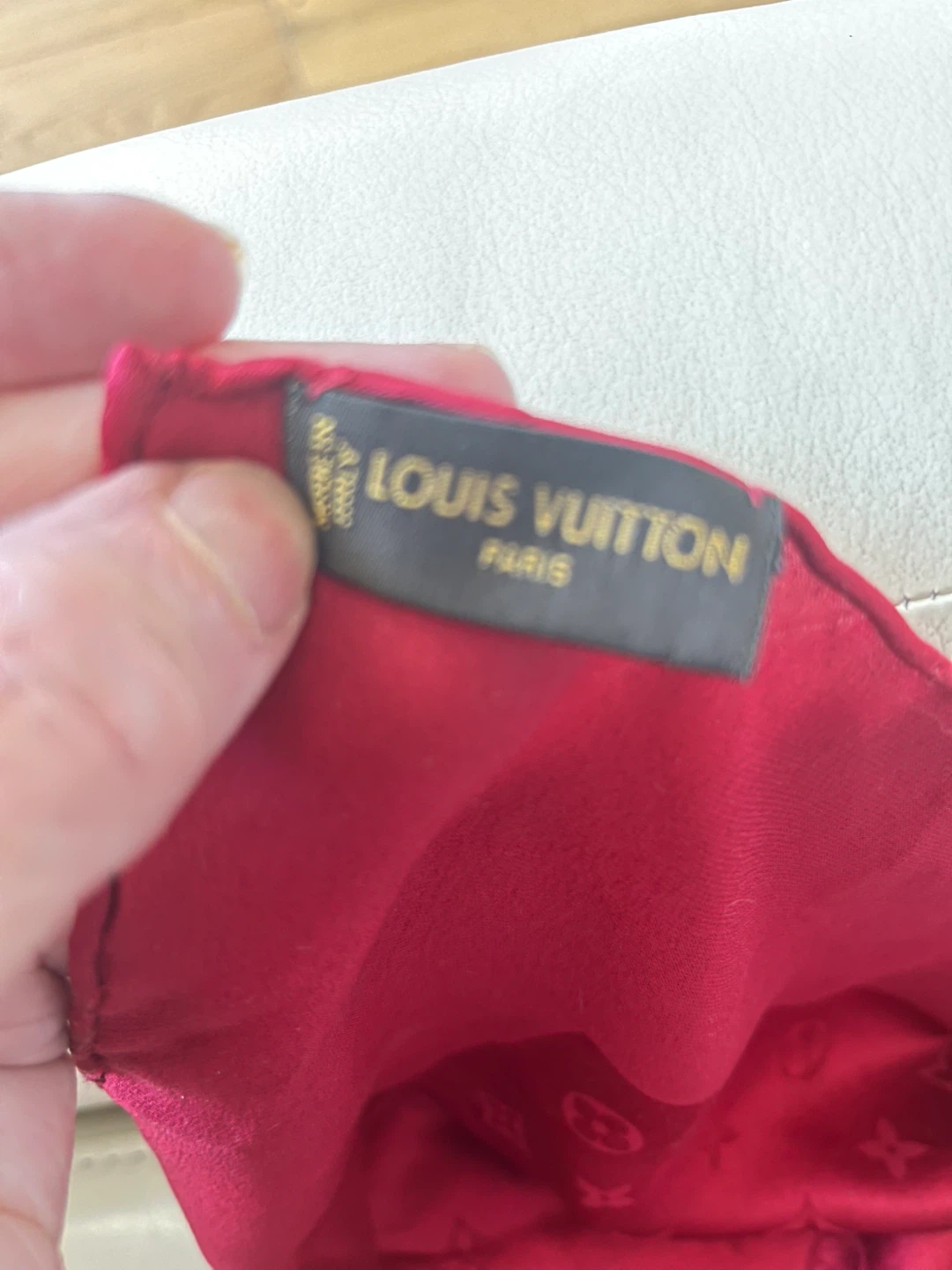 Authentic Louis Vuitton 100% silk scarf