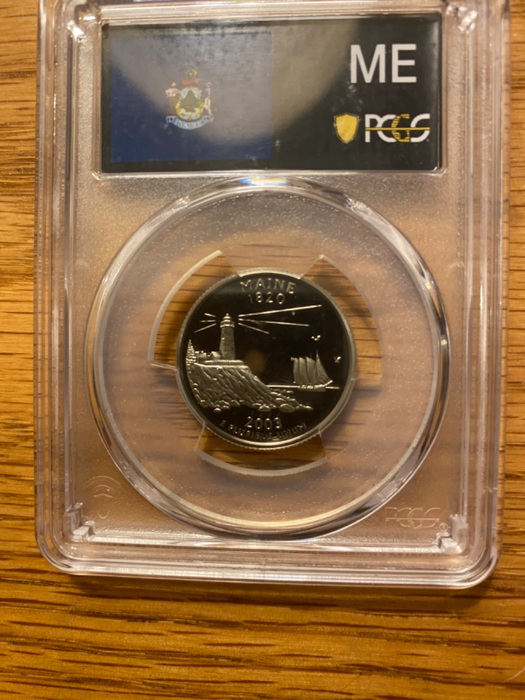 2003-S PCGS PR69DCAM Maine Quarter Dollar Coin - photo 2