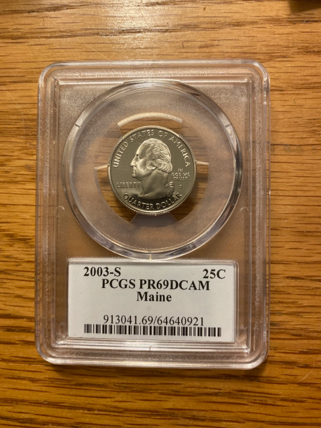 2003-S PCGS PR69DCAM Maine Quarter Dollar Coin