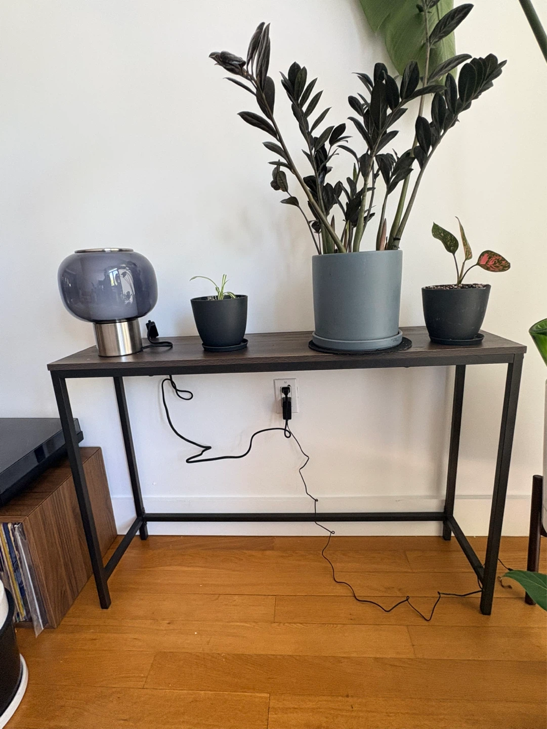 Console Table with Wood Top