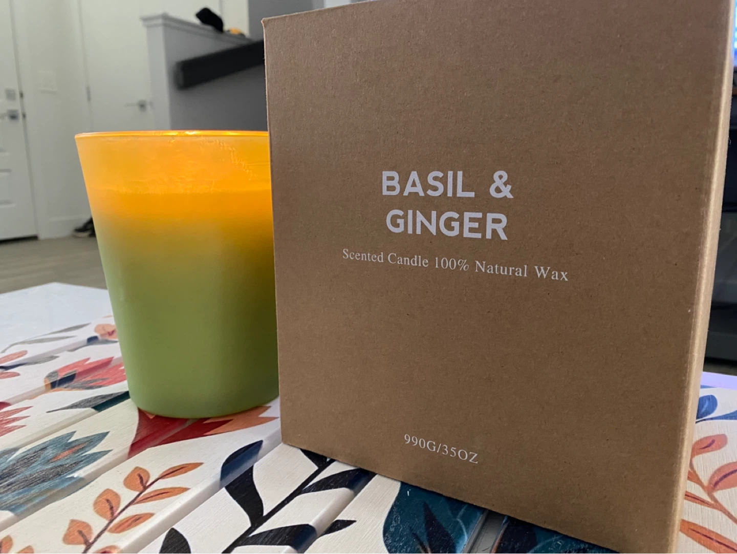 M&SENSE Basil & Ginger Scented Candle 35oz