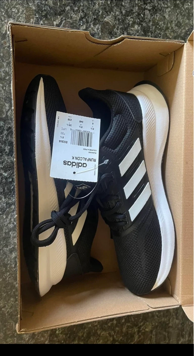 Adidas K Runfalcon K Running Shoes Black/White Size 6 Kids - photo 2