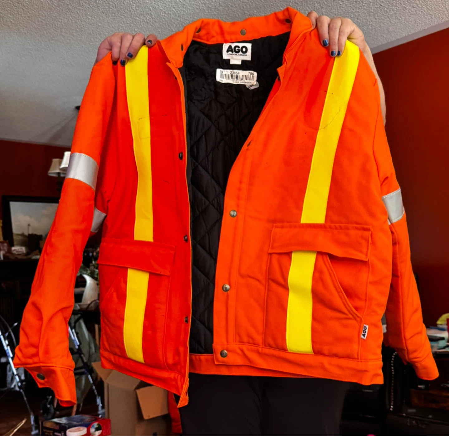 AGO Quilted Hi-Vis Work Jacket