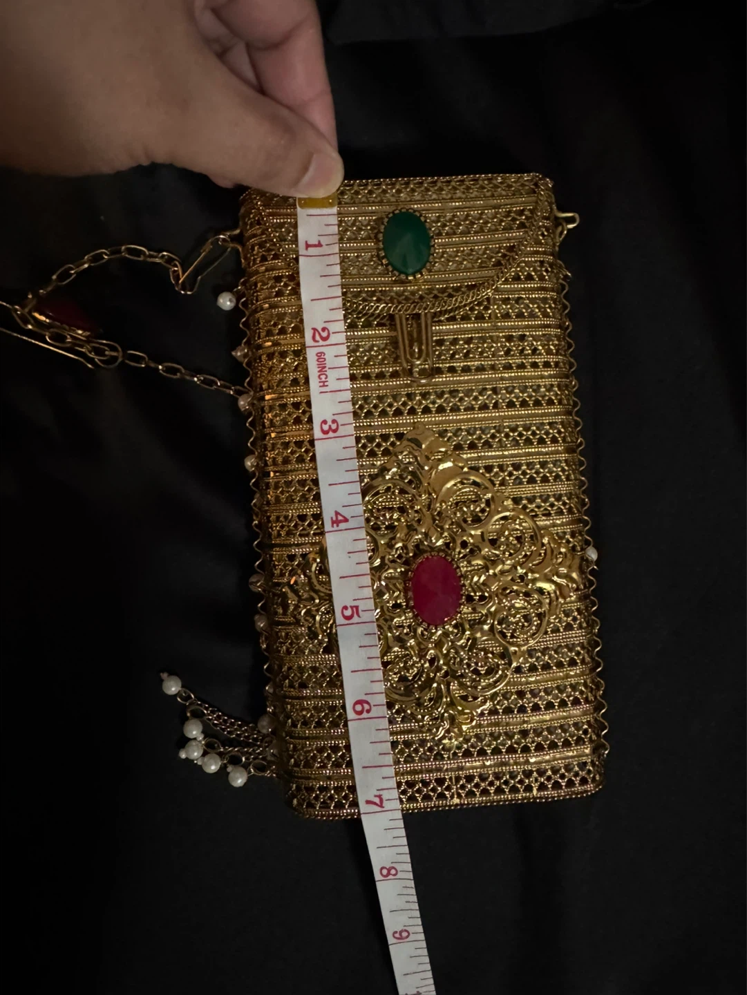 Phone Brass Metal Clutch - photo 4