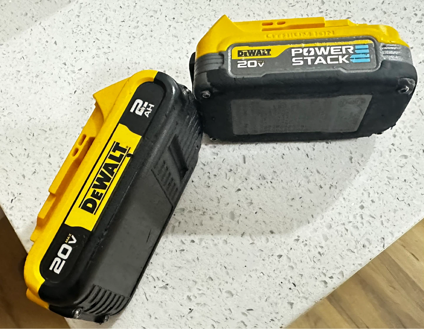 2x DeWalt 20V Lithium Ion Batteries
