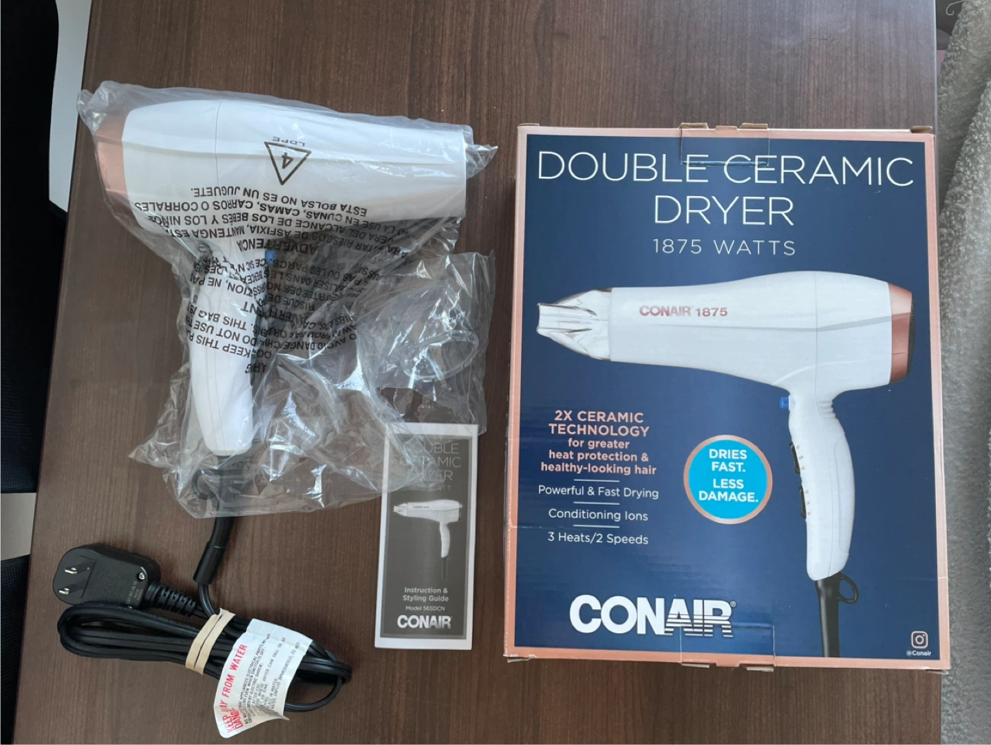 Conair Double Ceramic Hair Dryer 1875 Watts White