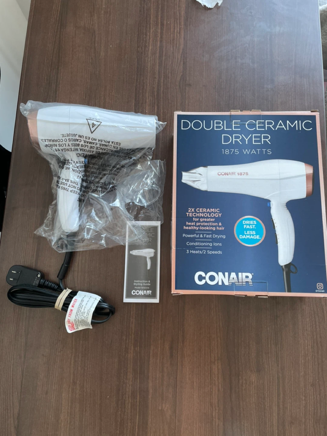 Conair Double Ceramic Hair Dryer 1875 Watts White - photo 4