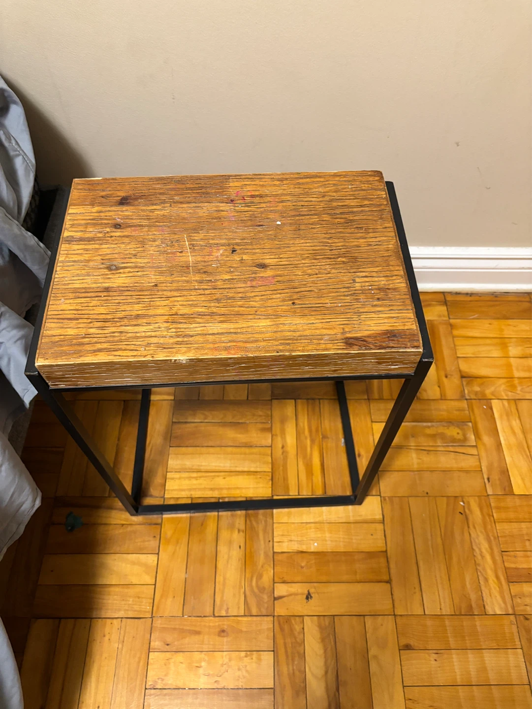 Wooden top side table