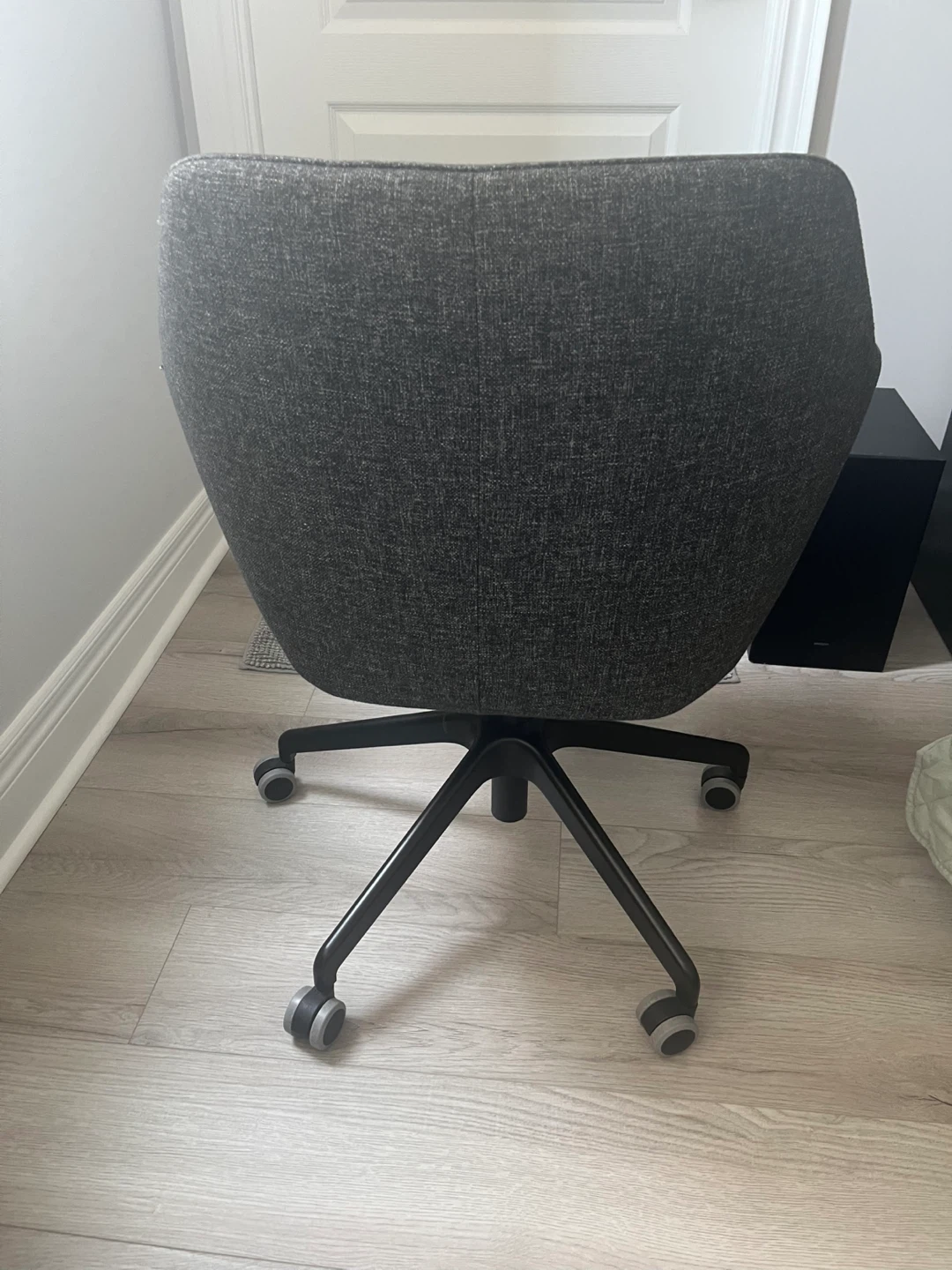 Grey Fabric Office Chair with Wheels - photo 2