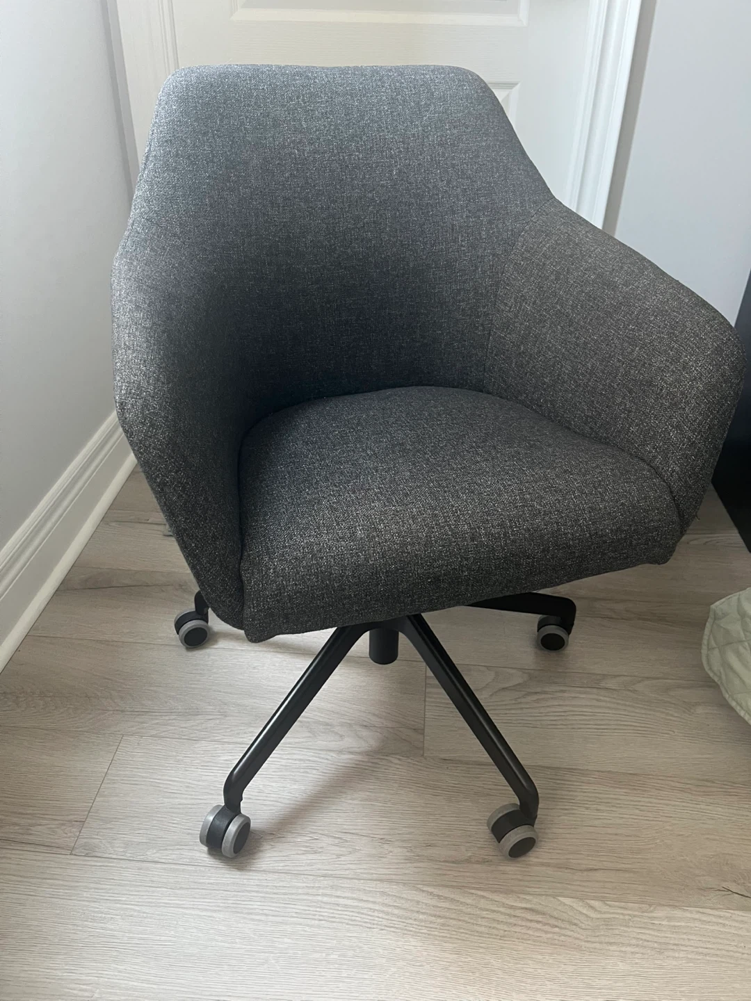 Grey Fabric Office Chair with Wheels - photo 4