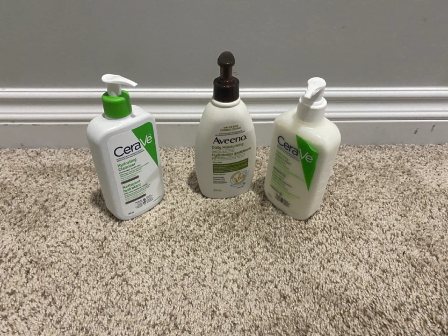 CeraVe and Aveeno Hydrating Cleansers/Moisturizer Lot